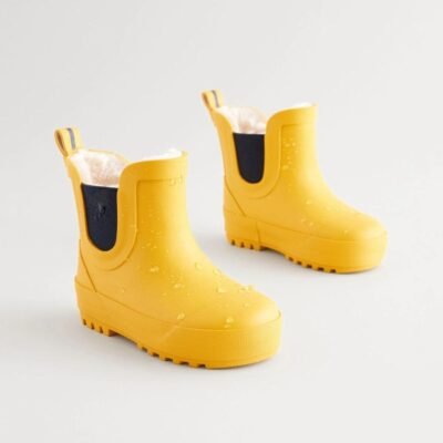 Yellow Warm Lined Ankle Wellies