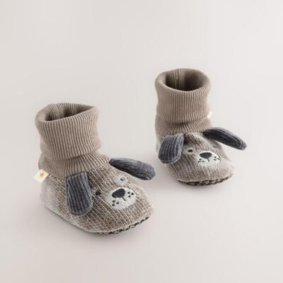 Grey Dog Baby Sock Top Boot Shoes