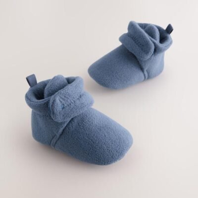 Navy Baby Touch Fastening Slipper Boots