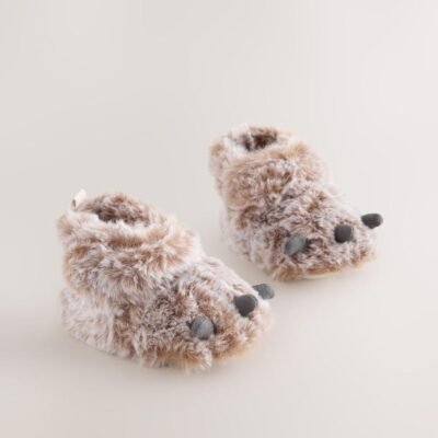 Neutral Bear Claw Baby Touch Fastening Slipper Boots