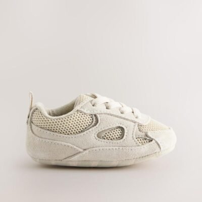 Neutral Baby Elastic Lace Slip-Ons Trainers