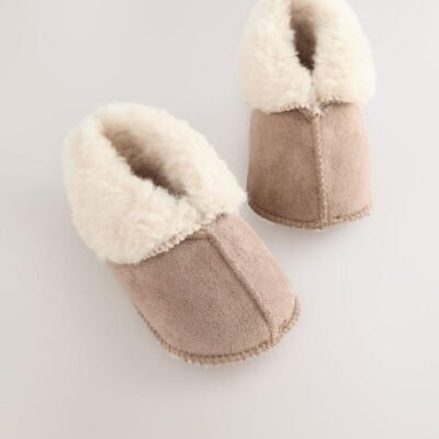Neutral Brown Baby Warm Lined Boots