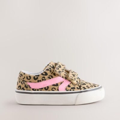 Animal Print Standard Fit (F) Touch Fastening Trainers