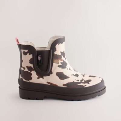 Cow Print Chelsea Wellies