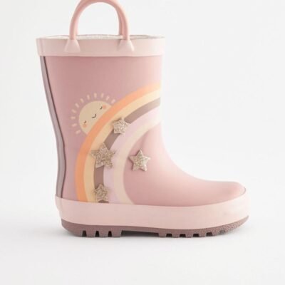 Neutral Rainbow Handle Wellies