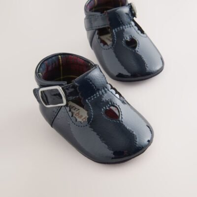 Navy Baby T Bar Shoes