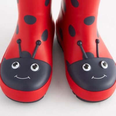 Red Ladybird Handle Wellies