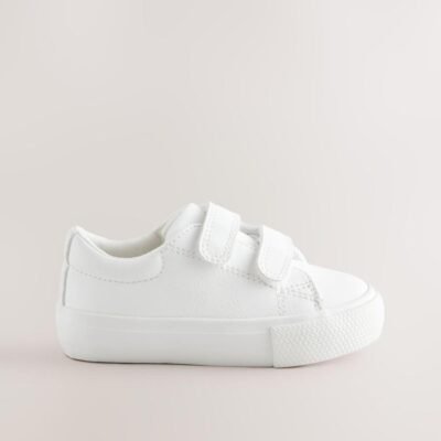 White Standard Fit (F) Chunky Trainers With Touch Fastening