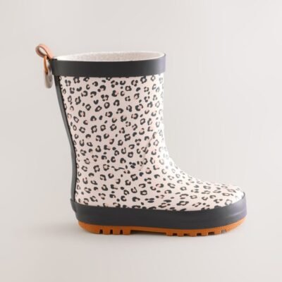 Neutral Leopard Wellies