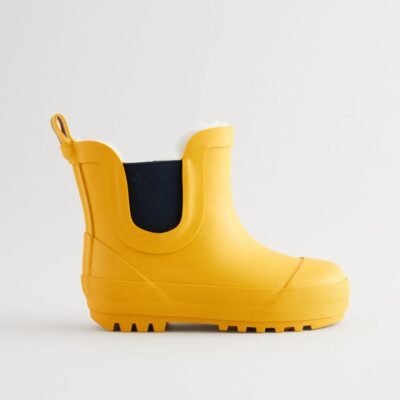 Yellow Warm Lined Ankle Wellies
