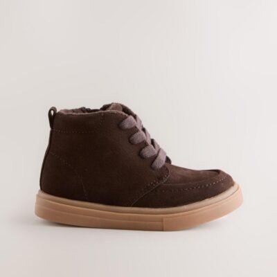 Brown Chocolate Wide Fit (G) Warm Lined Chukka Boots