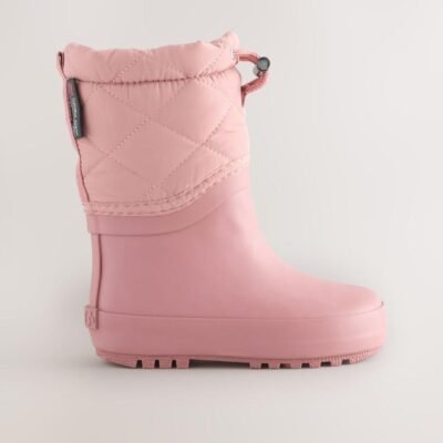 Pink Thinsulate Lined Cuff Wellies
