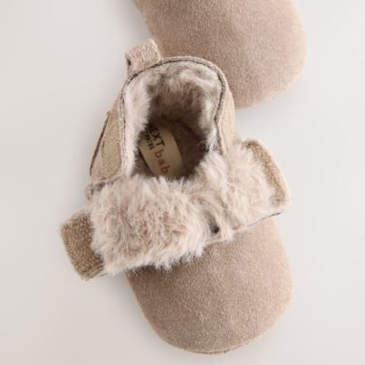 Mink Brown Suede Baby Pull-On Boots