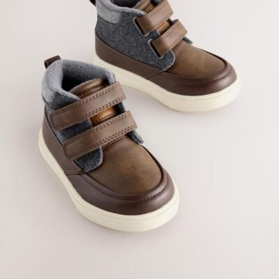 Chocolate Brown Standard Fit (F) Touch Fastening Boots