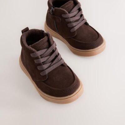 Brown Chocolate Wide Fit (G) Warm Lined Chukka Boots