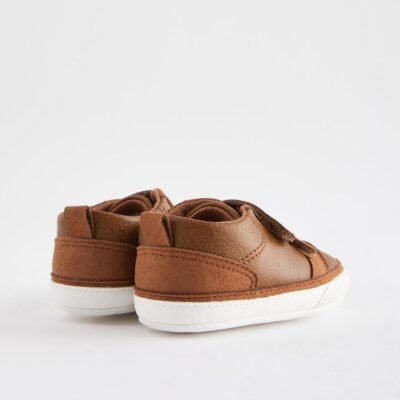 Tan Brown Two Strap Baby Trainers