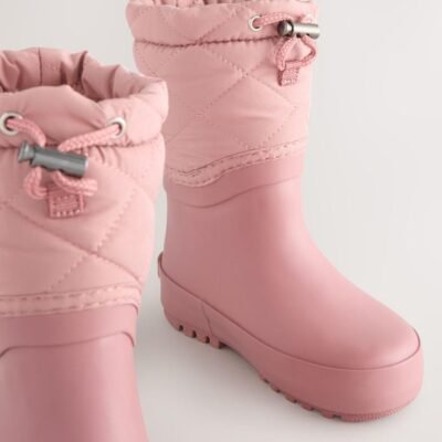 Pink Thinsulate Lined Cuff Wellies