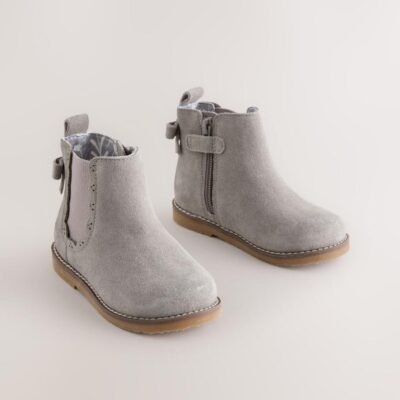 Grey Wide Fit (G) Chelsea Ankle Boots