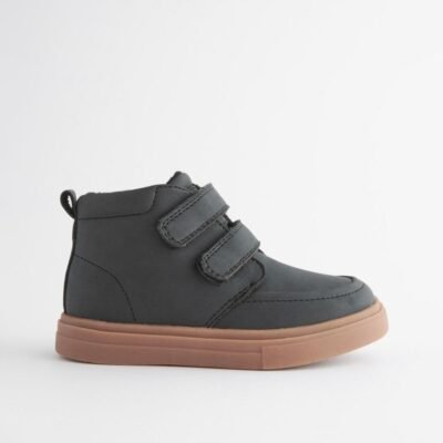 Black with Gum Sole Standard Fit (F) Warm Lined Touch Fastening Boots