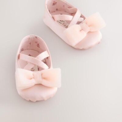 Pink Baby Bow Occassion Shoes