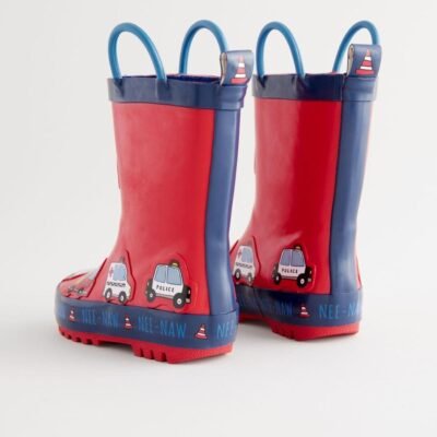 Red Transport Handle Pull On Wellies