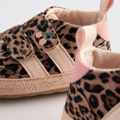 Animal Print Touch Fasten Baby Trainers