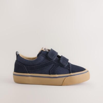 Blue Navy Standard Fit (F) Touch Fastening Skate Trainers