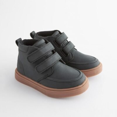 Black with Gum Sole Standard Fit (F) Warm Lined Touch Fastening Boots