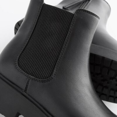 Matt Black Wide Fit (G) Chelsea Ankle Boots