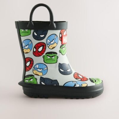 Grey Marvel Handle Pull On Wellies