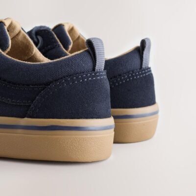 Blue Navy Standard Fit (F) Touch Fastening Skate Trainers