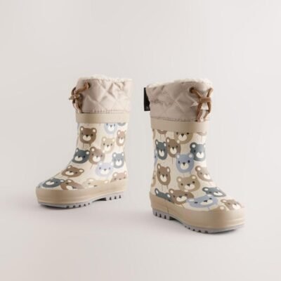 Brown Bear Thermal Thinsulate™ Lined Cuff Wellies