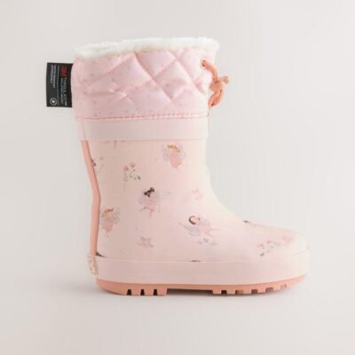 Fairy Pink Character Thinsulate Lined Cuff Wellies