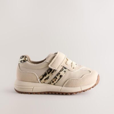 Neutral Animal Elastic Lace Touch Fastening Trainers