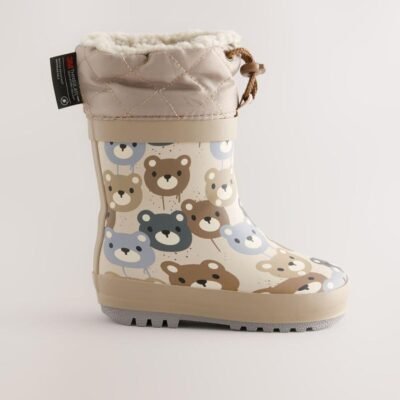 Brown Bear Thermal Thinsulate™ Lined Cuff Wellies