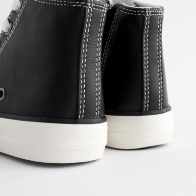 Black Standard Fit (F) High Top Trainers