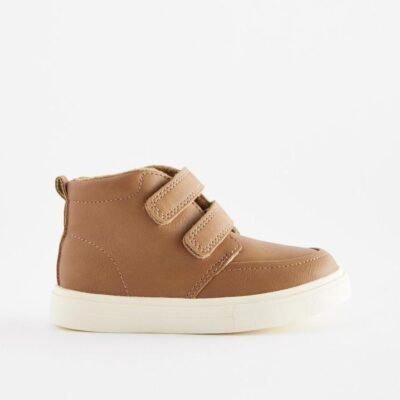 Tan Brown Standard Fit (F) Warm Lined Touch Fastening Boots