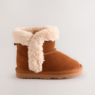 Brown Tall Suede Pull On Boots