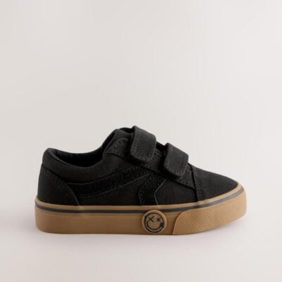 Black Standard Fit (F) Touch Fastening Skate Trainers