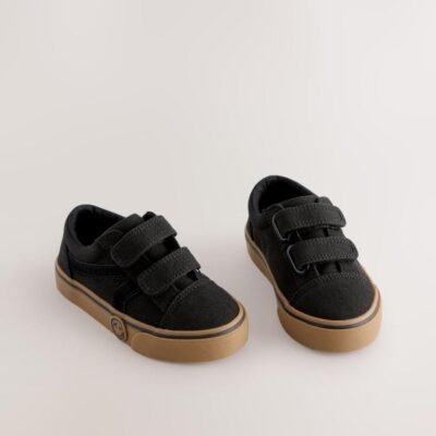 Black Standard Fit (F) Touch Fastening Skate Trainers