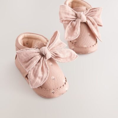 Pink Rust Baby Floral Print Boots