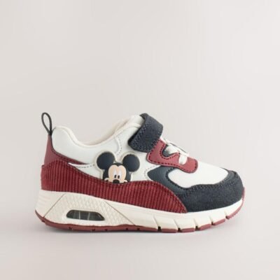 Red Mickey Mouse Elastic Lace Trainers
