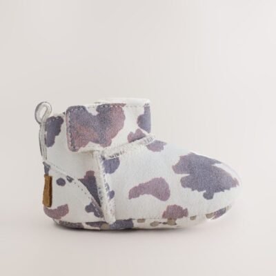 Neutral Cow Suede Baby Pull-On Boots