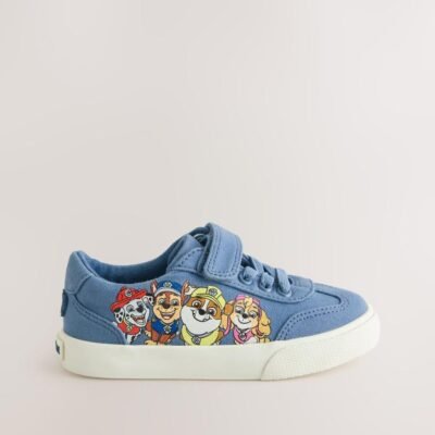 Blue Standard Fit (F) Paw Patrol Touch Fastening Elastic Lace Trainers