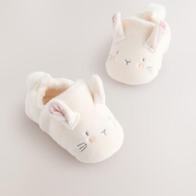 Cream Bunny Baby Slip-On Shoes