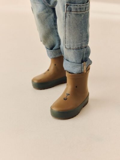 Brown Bear Warm Lined Ankle Wellies