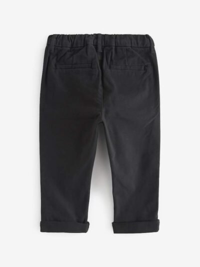 Black Stretch Chino Trousers