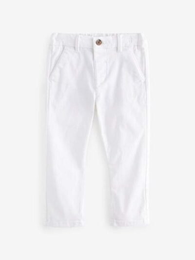 White Stretch Chino Trousers