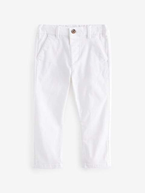 White Stretch Chino Trousers