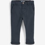 Navy Blue Stretch Chino Trousers